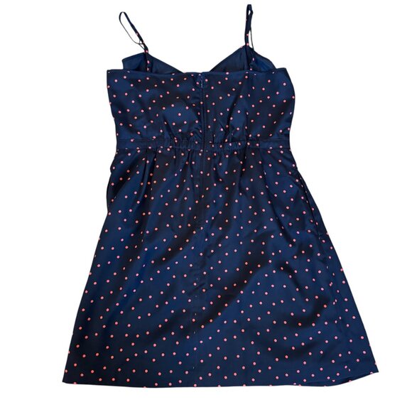 J.Crew Navy Pink Polka Dot Fit & Flare Sundress Size 8 – Retro Pinup Style - Picture 4 of 5